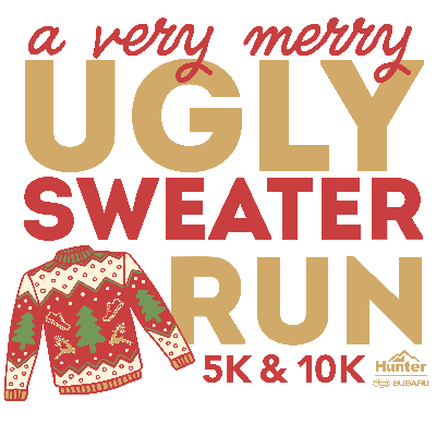 Ugly Sweater Run presented by Hunter Subaru logo
