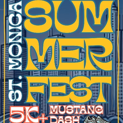 St. Monica Summerfest 5K Run/Walk and Mini Mustang Dash logo