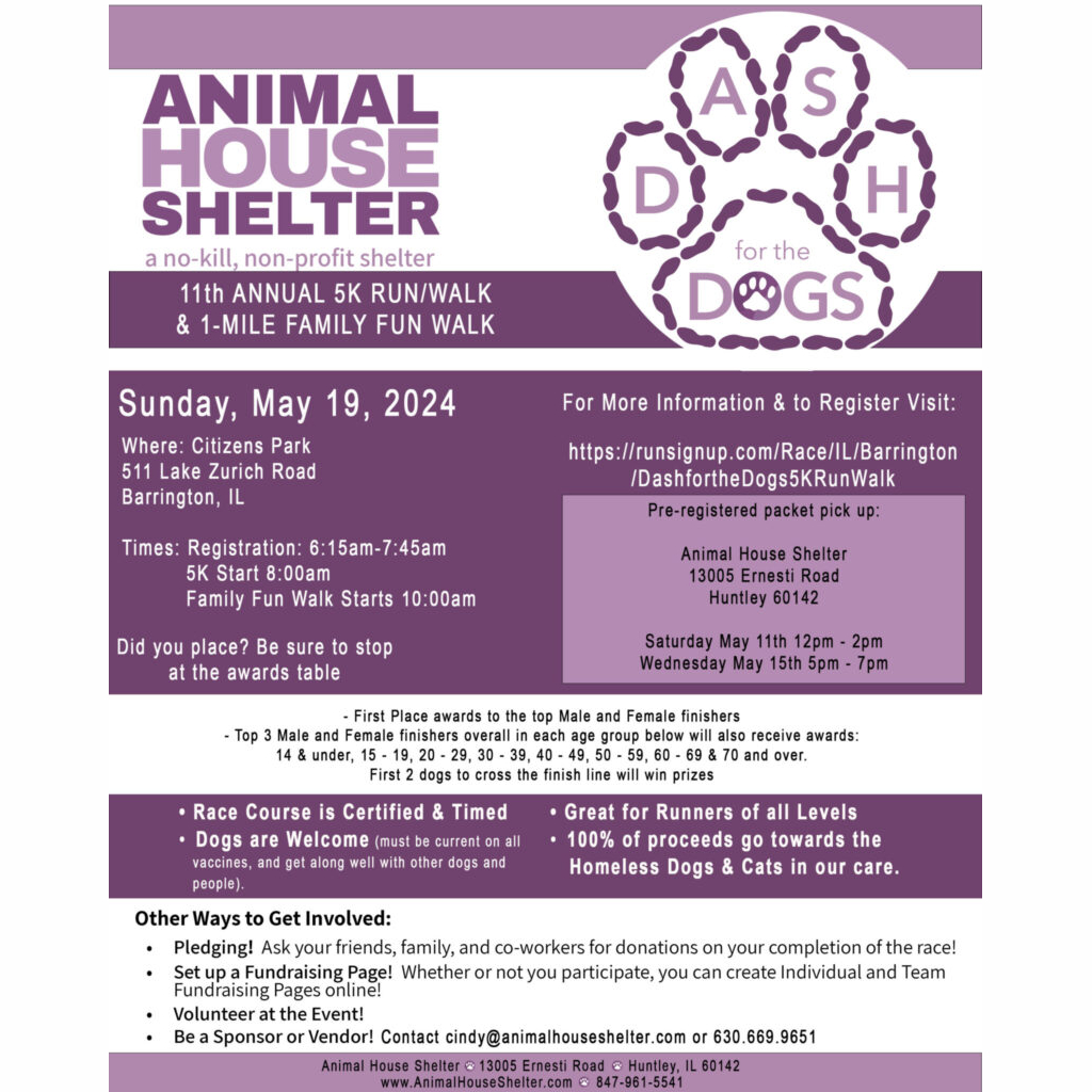 2024 — Dash for the Dogs 5K Run/Walk — Race Roster — Registration ...