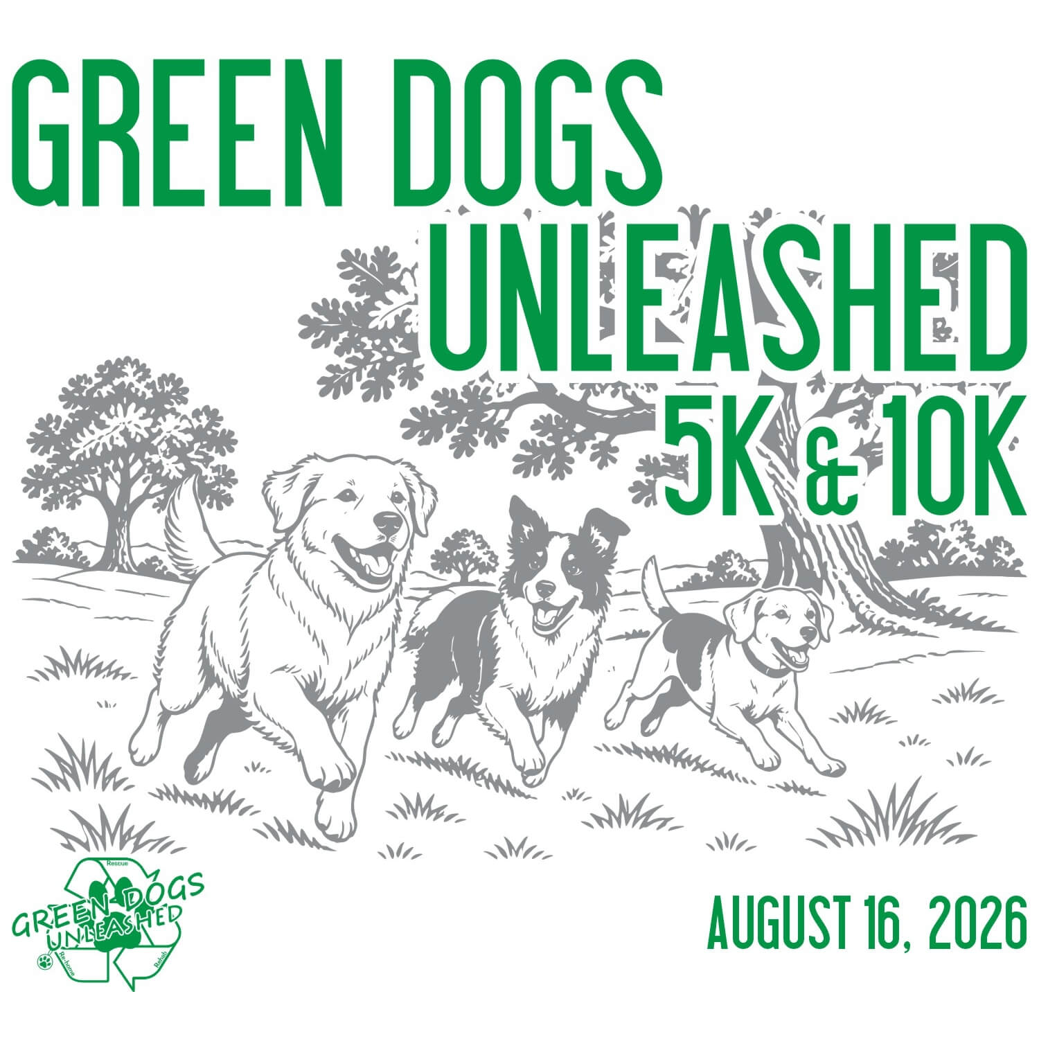 Green Dogs Unleashed 5k & 10k logo
