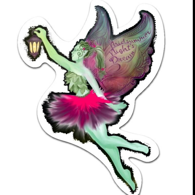Midsummer Fairy Glossy Sticker