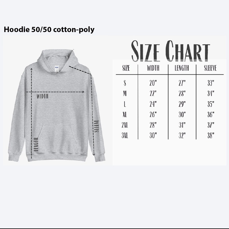 Hoodie Size Chart