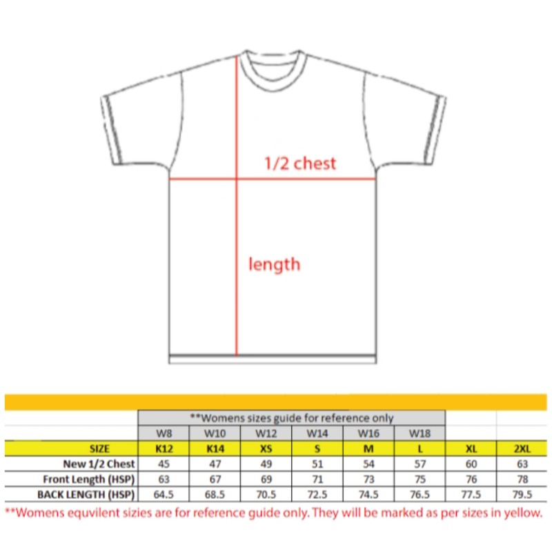Sizing Chart