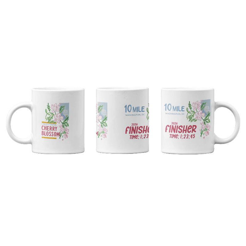 Mug will include your 10 Mile finisher time.