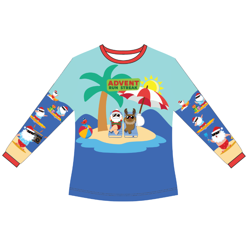 The last of the fun and festive 2025 tech shirts. They make for great layers when running in the cold. 
