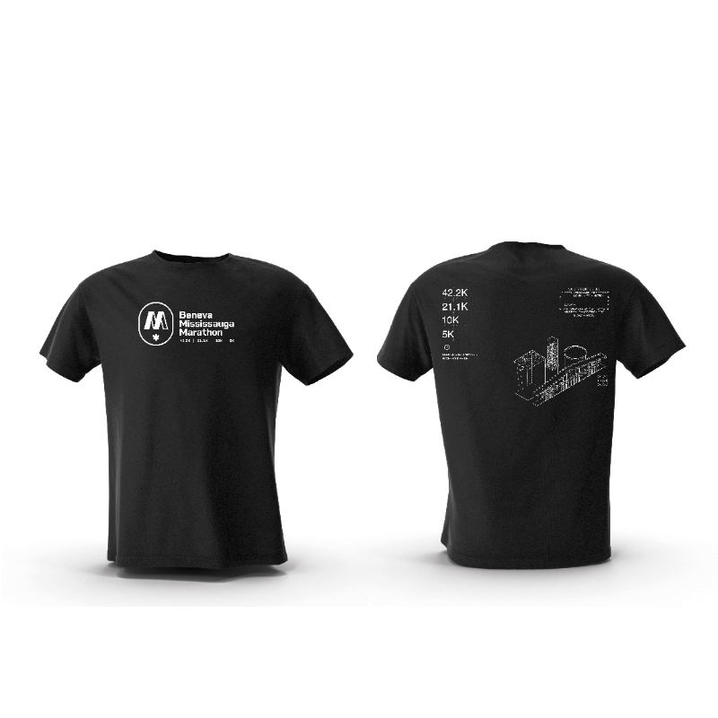Commemorate your 2026 race with the official Beneva Mississauga Marathon ASICS Souvenir Shirt.