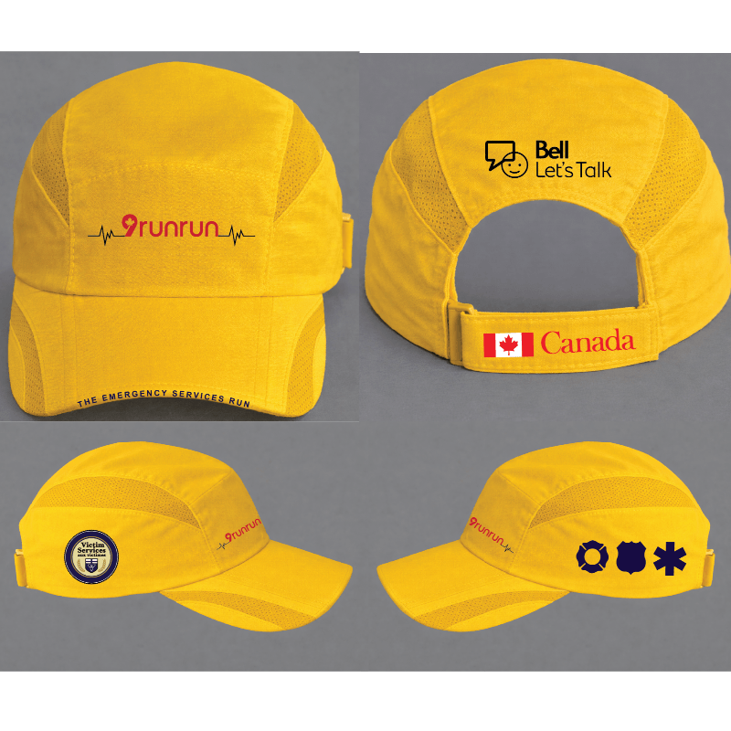 9RunRun performance running hat. Order today, pick up at race kit pick up.