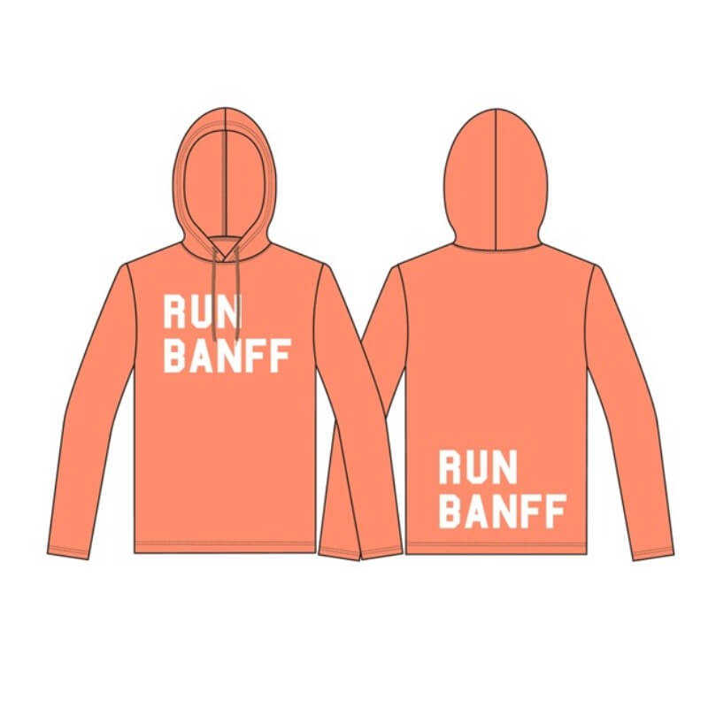 RUN BANFF Coral Lightweight Sport Hoodie