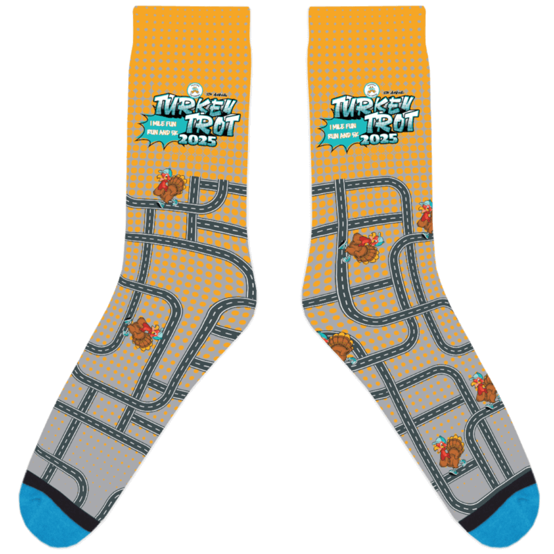 2025 Kaufman Turkey Trot socks