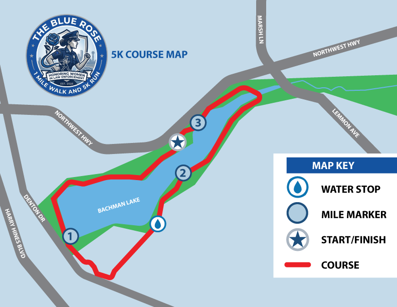 Blue Rose 5K Map