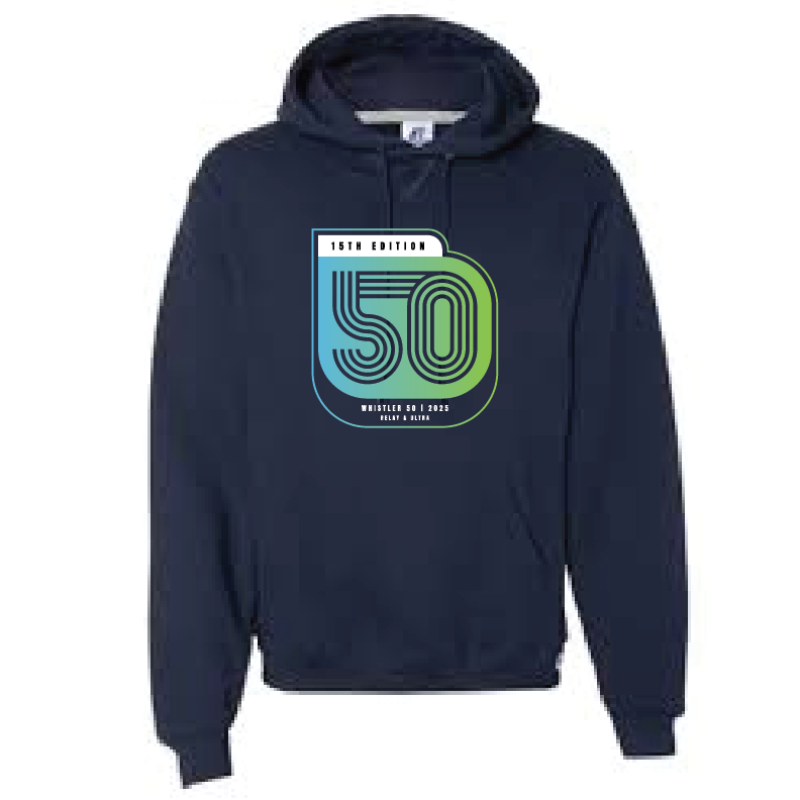 Navy Hoody with Logo in Centre