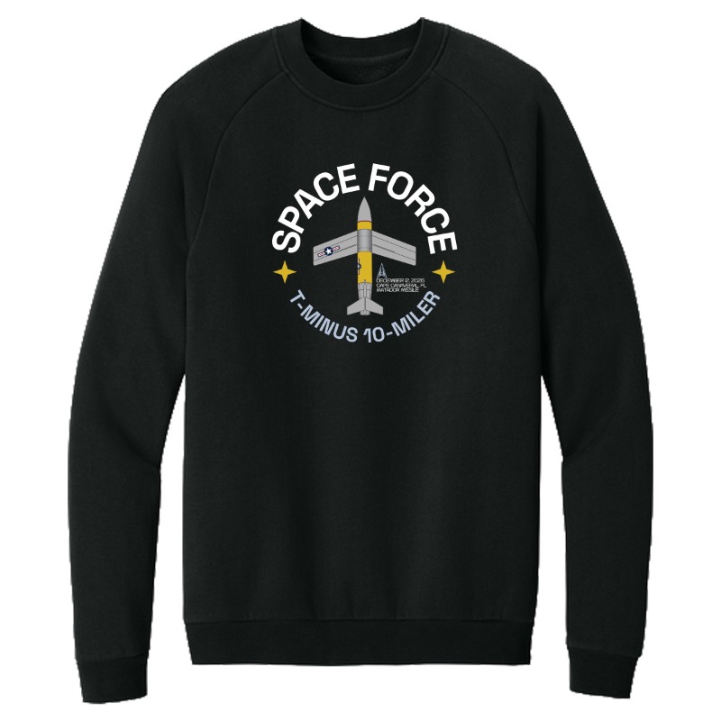 Unisex Cloud Fleece Space Force T-Minus 10-Miler Matador Crew