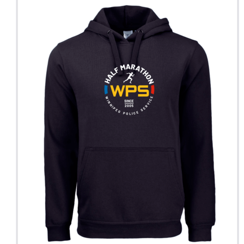 Unisex hooded sweatshirt.  Full front embroidery.  Color - Navy Blue.