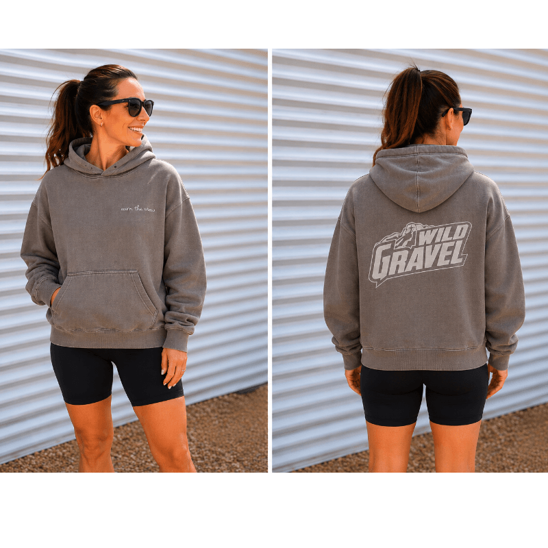 Womens Relax Faded Hood Grey- Model
