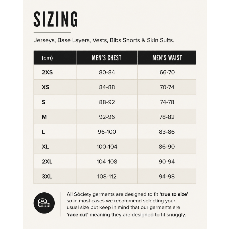 Mens size chart
