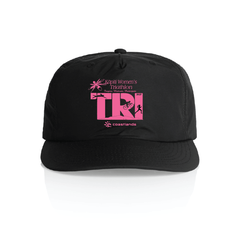 Black Cap with Pink Logo