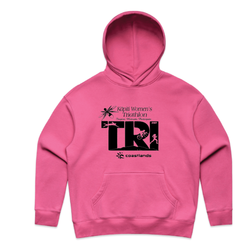 Pink Hoodie with Black Logo