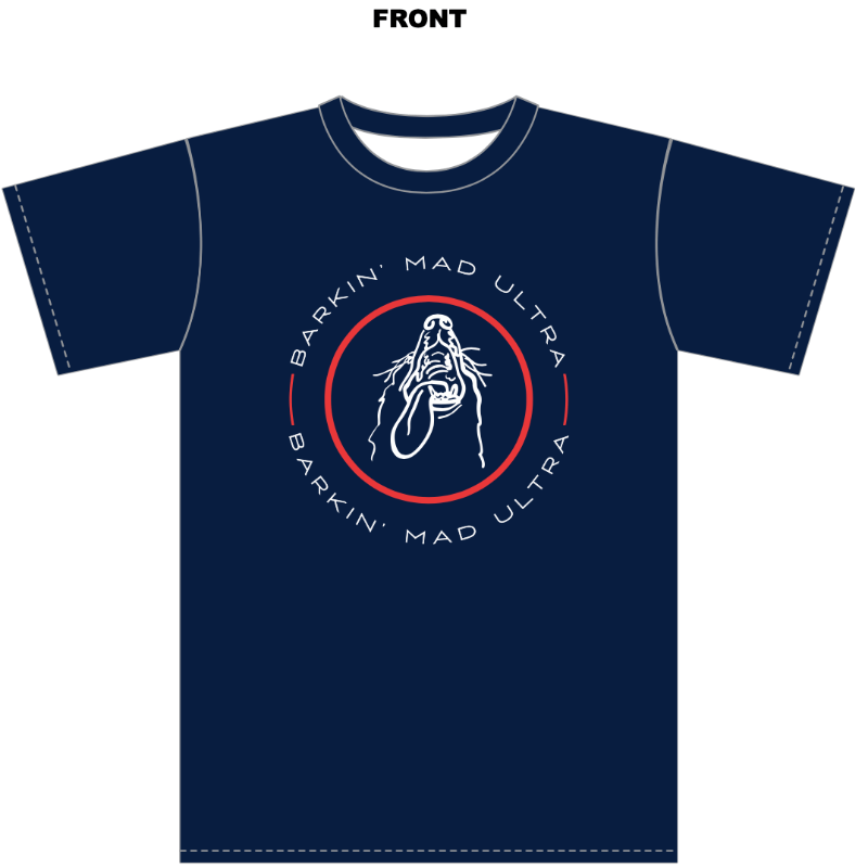 Dark Blue T-Shirt with Barkin' Mad Ultra logo