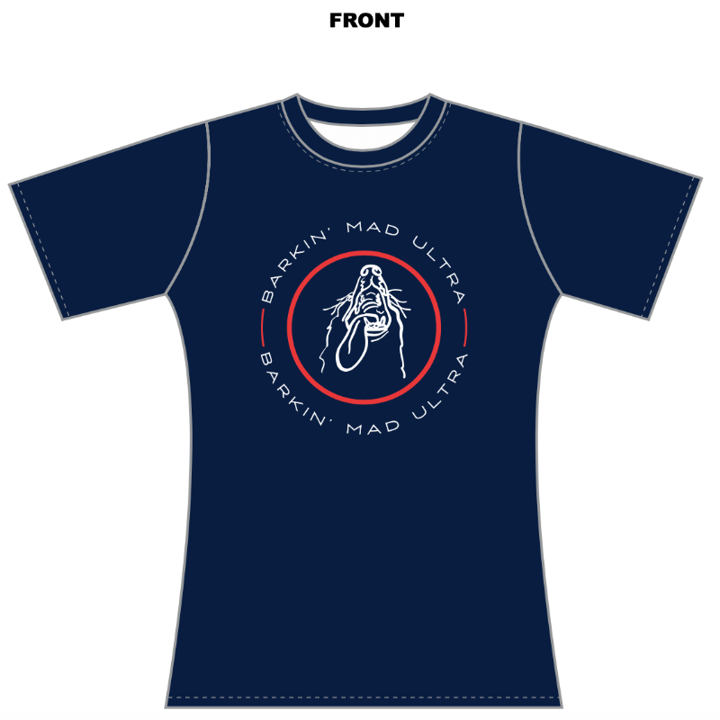 Dark Blue T-Shirt with Barkin' Mad Ultra logo
