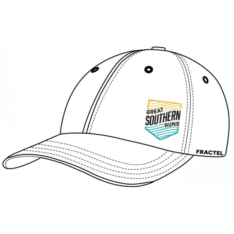 White GSR x Fractel High Pony Cap