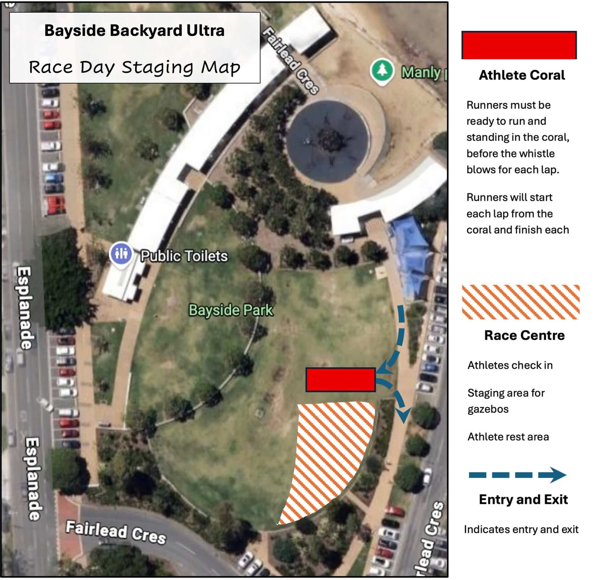 Bayside Backyard Ultra Site Map