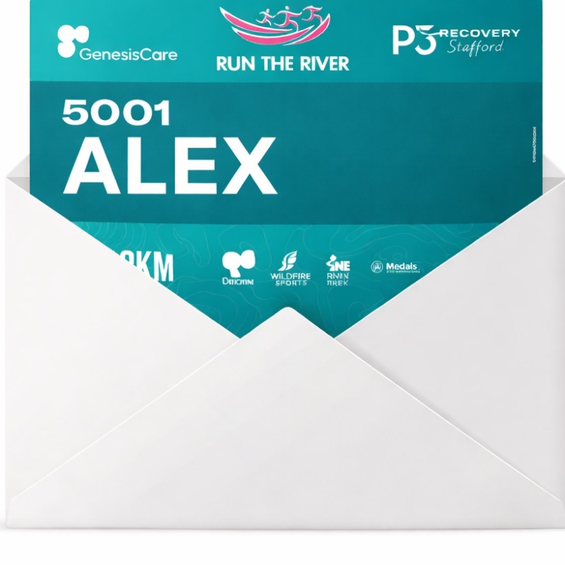 Race Bib Postage – $12.95  Price includes all item costs, mandatory charges, and fees.  Have your personalised race bib delivered before race day and skip the registration queue.