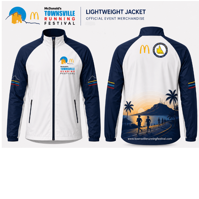 White & Navy Blue Jacket