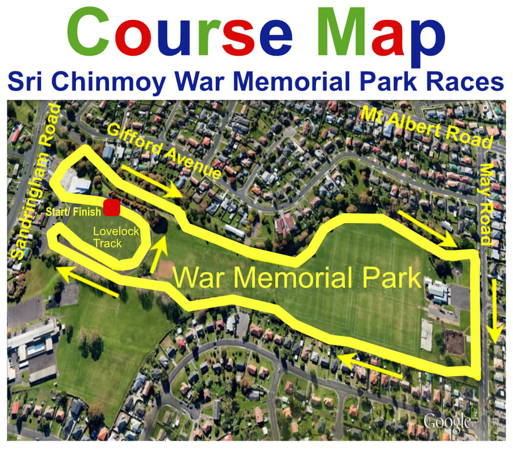 View Course Map - War Memorial Park — 2026 — Sri Chinmoy Auckland ...