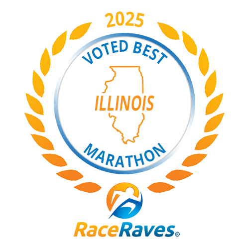 RaceRaves badge, Best Marathon in Illinois