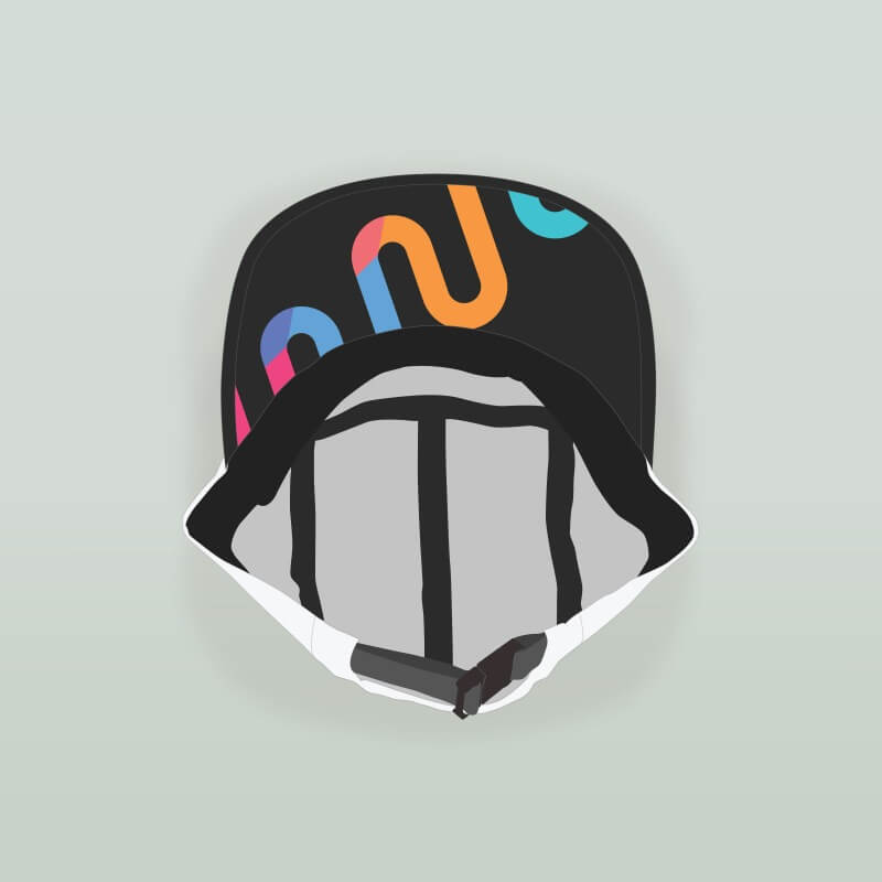 Athletic hat under-brim