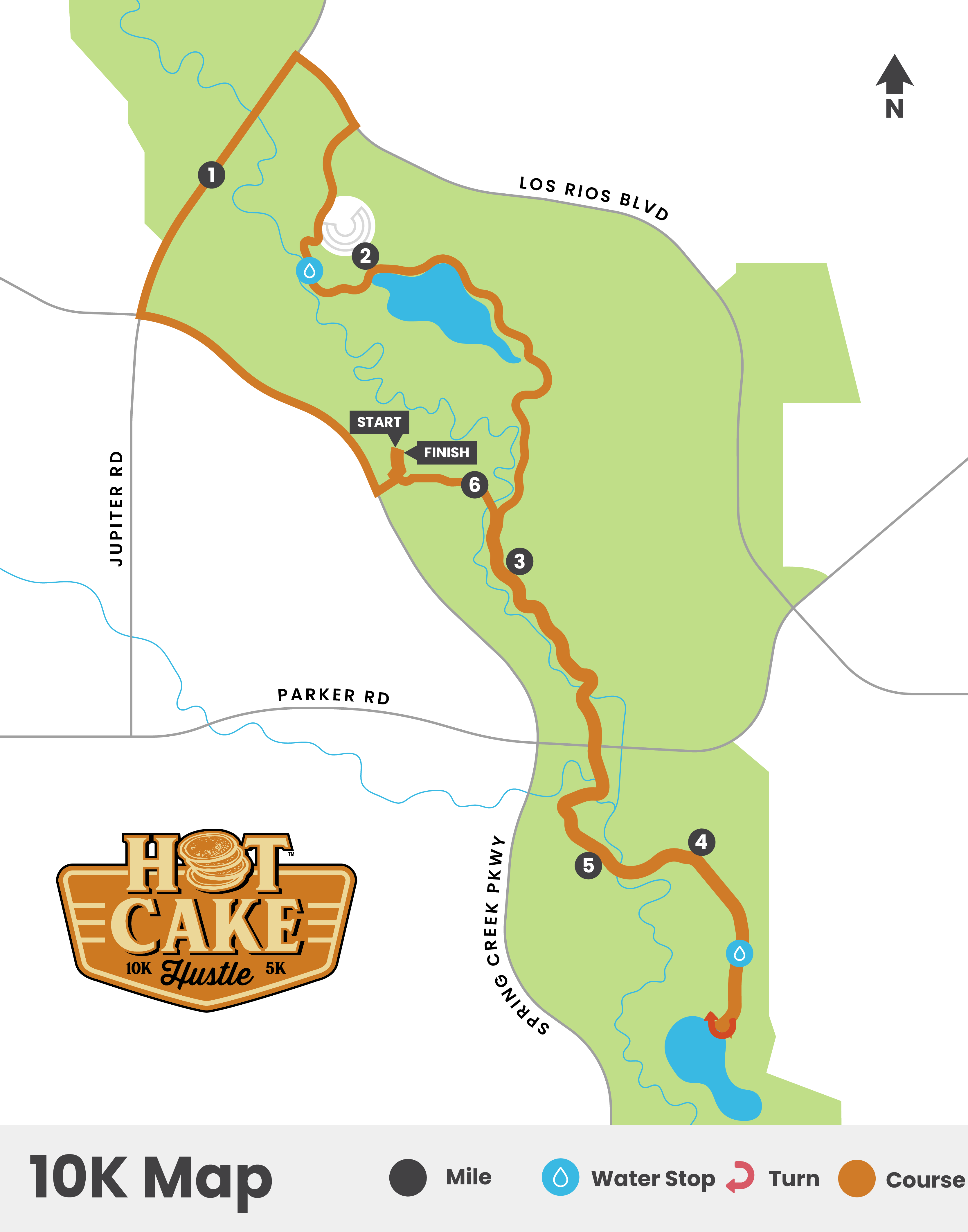 10K Hotcake Hustle Course Map