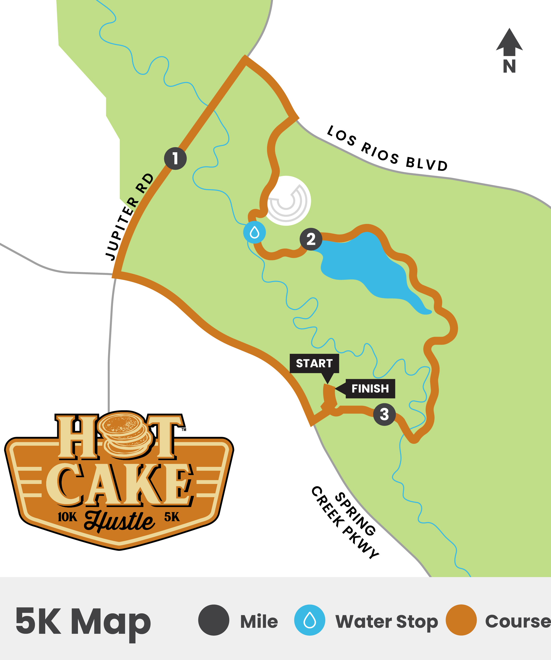5K Hotcake Hustle Course Map