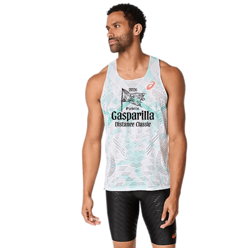 Men's Metaspeed Singlet white with Gasparilla Logo