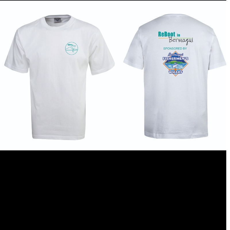 White ReBoot branded T Shirt