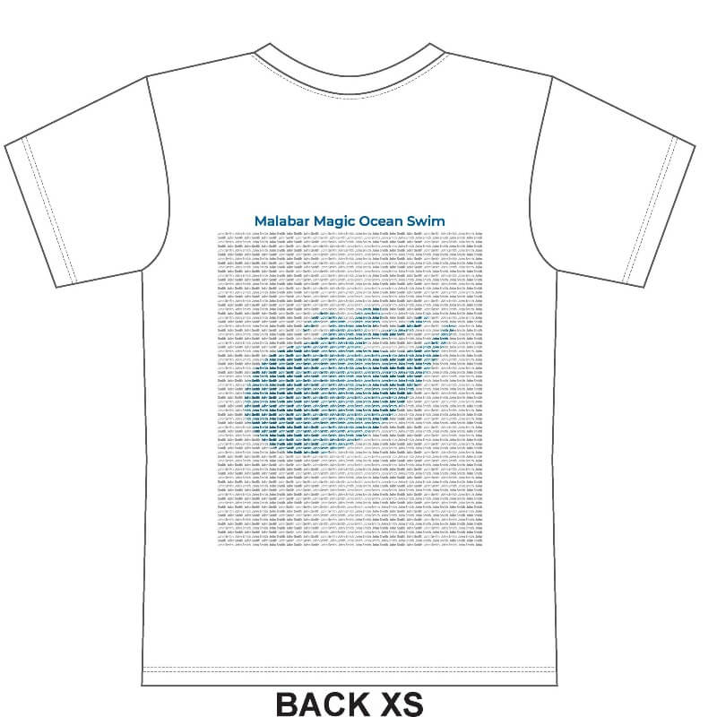 Back - get your name printed on the back of the Malabar Magic Official Tee