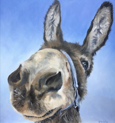 Donkey painting by Kim Ariss