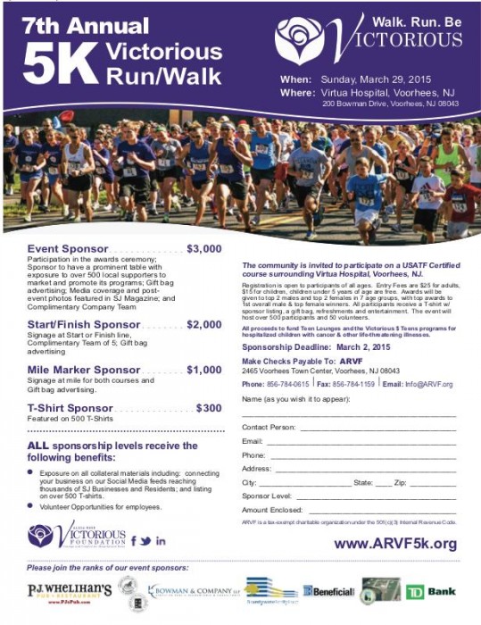 9th Annual Victorious 5K Run/Walk - ARVF