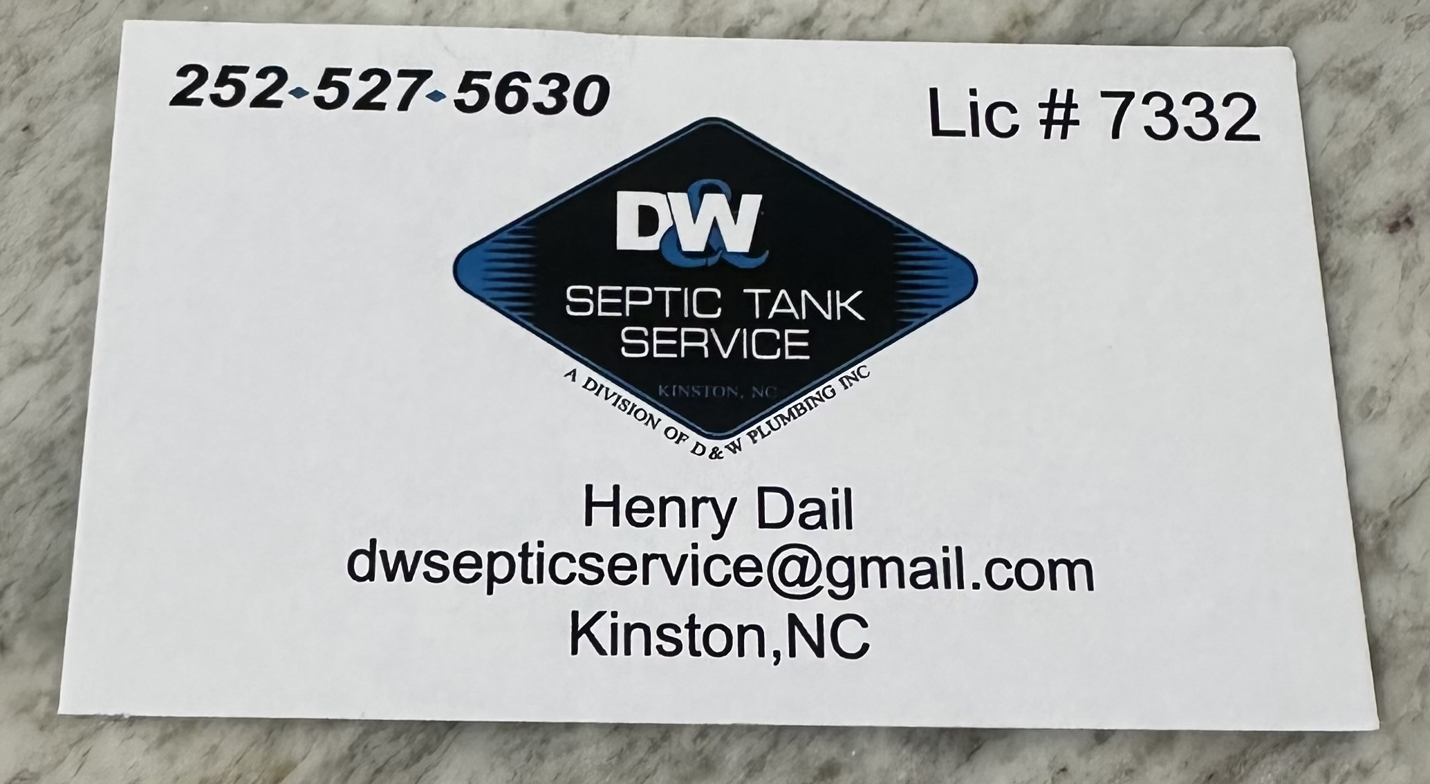 DW Septic Tank Service