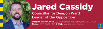 Jared Cassidy - Councillor for Deagon Ward
