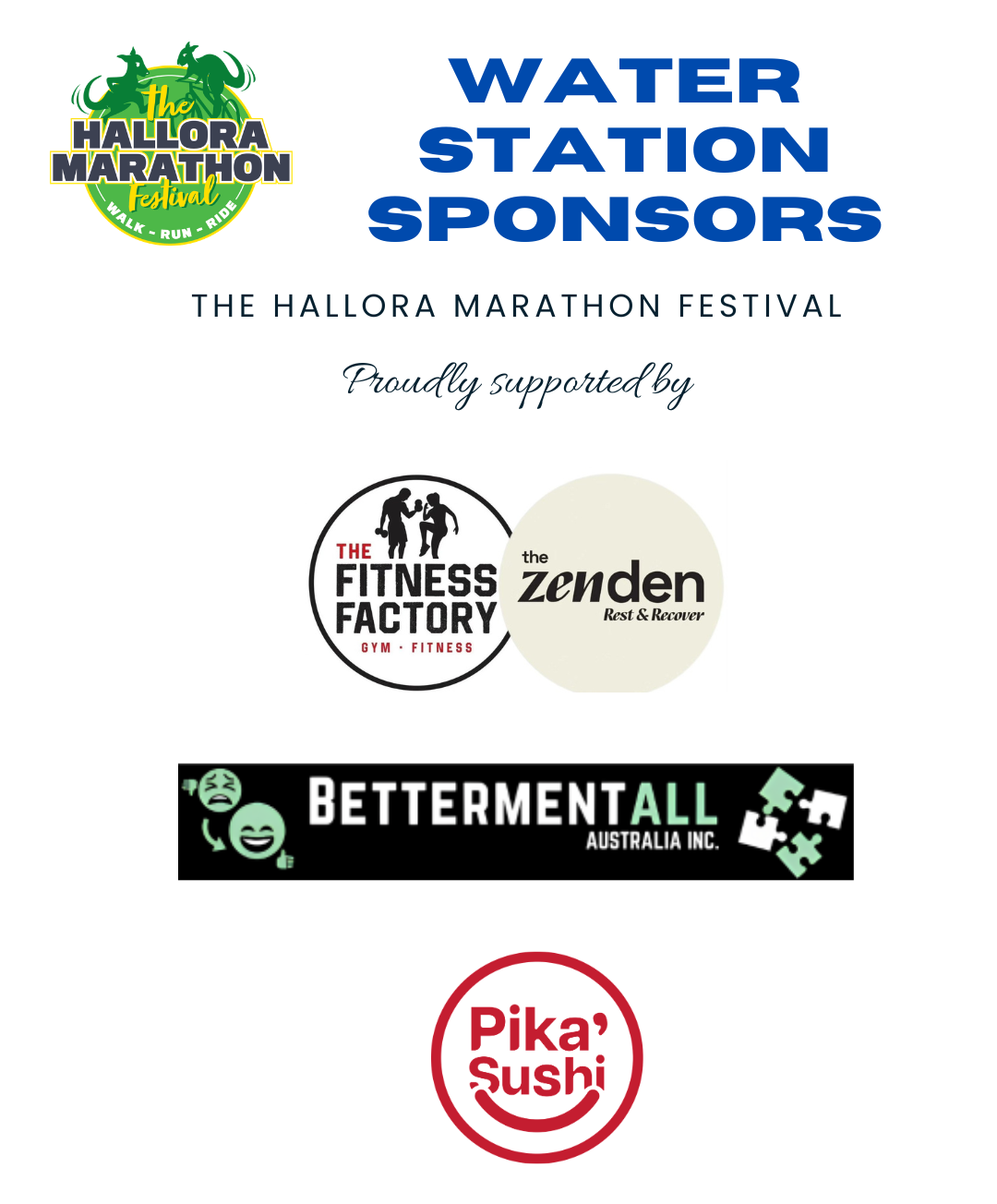 Water Station Sponsors